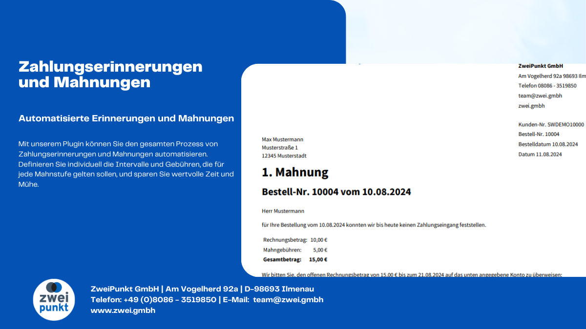 Automatische Zahlungserinnerungen & Mahnungen